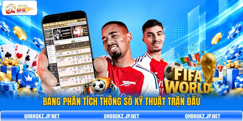 Bảng phân tích thông số kỹ thuật trận đấu Bảng phân tích thông số kỹ thuật trận đấu