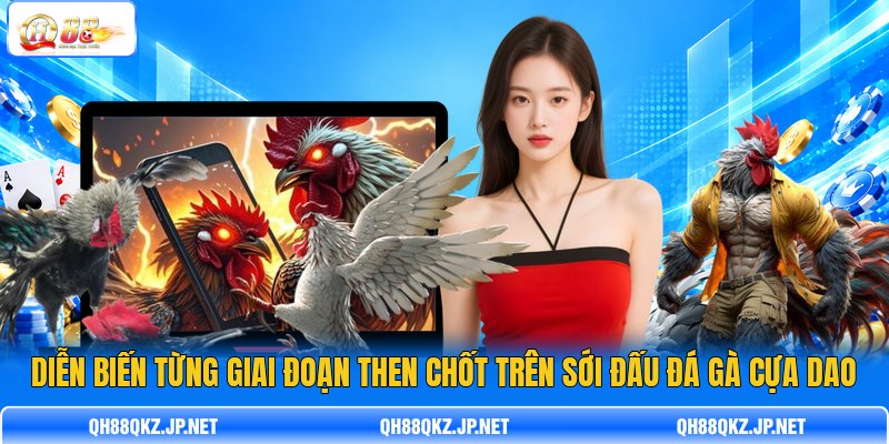 Diễn biến từng giai đoạn then chốt trên sới đấu đá gà cựa dao Diễn biến từng giai đoạn then chốt trên sới đấu đá gà cựa dao